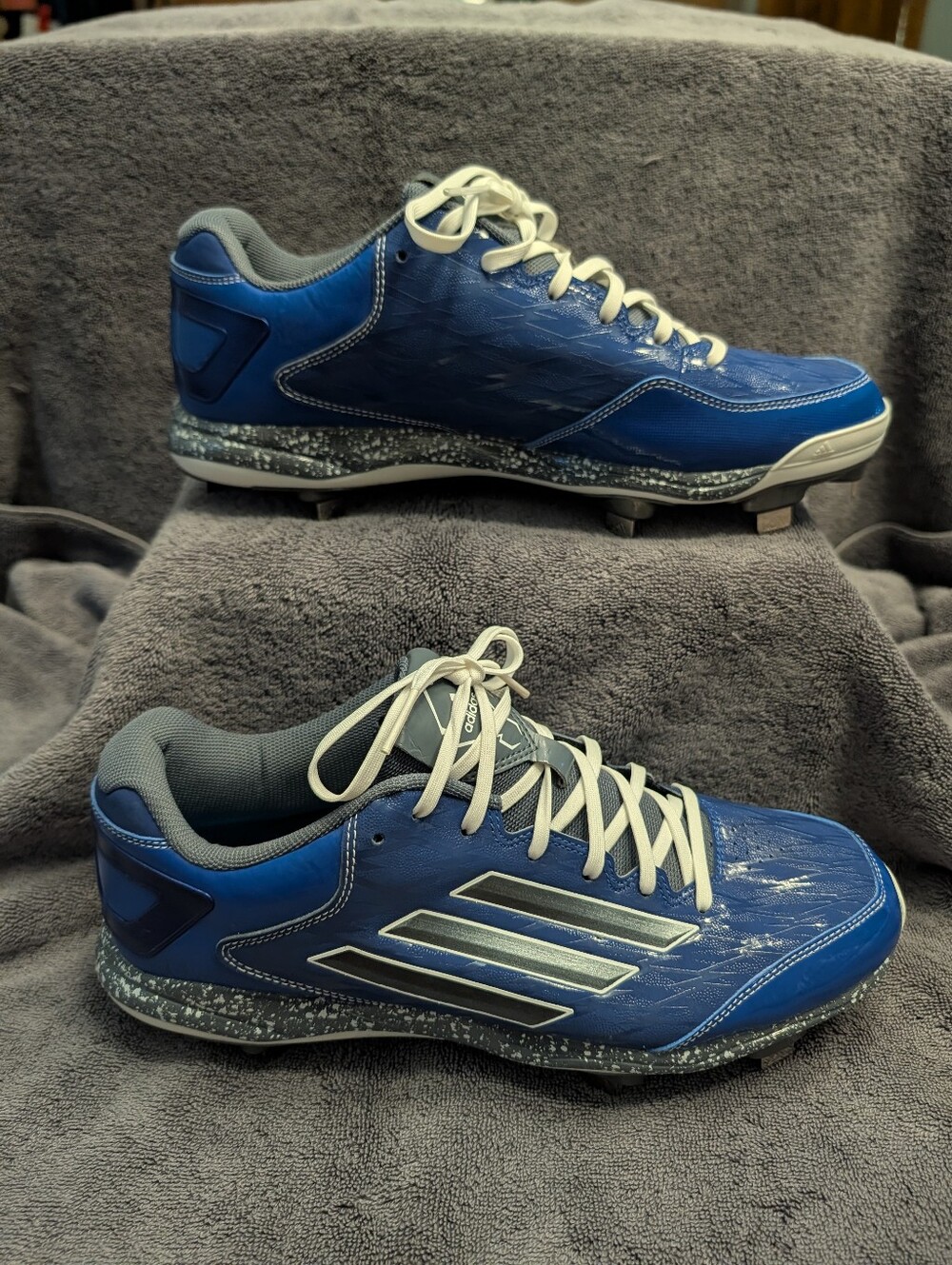 Adidas PowerAlley 2 Low Metal Baseball Cleats Royal Blue Men's Size 12 NWOT